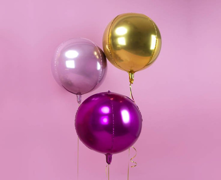 Balon foliowy - Kula - Różowa - 40 cm