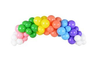Girlanda Balonowa - Tęcza - 200cm - 60 sztuk