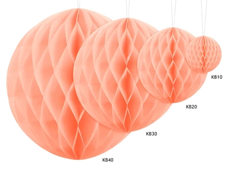 Kula bibułowa - Jasna brzoskwinia - 30 cm - 1 szt.