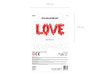 Balon foliowy - Love - Literki - Czerwony - 140 x 35 cm