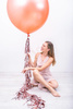 Balon lateksowy - Okrągły - Metallic Rose Gold - 1 metr