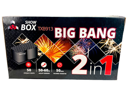 POKAZ FAJERWERKÓW BIG BANG - 50 strzałów - 50mm - TXB913 - Triplex