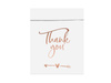 Torebki na słodycze - Thank You - Różowe złoto - 13 x 14 cm - 6 sztuk