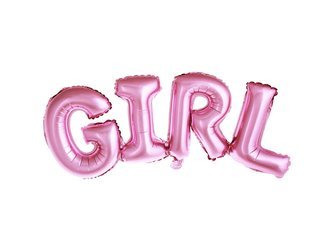 Balon foliowy - Girl - Różowy - 74 x 33 cm