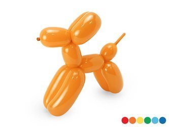 Balony modeliny z pompką - Kolorowe - 130cm - 30 sztuk