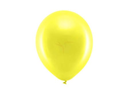 Balony metalizowane 23cm - Rainbow - Żółte - 100 sztuk